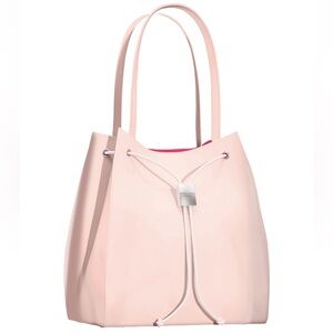NWT Ralph Lauren Romance Pink PU Tote Bucket Bag